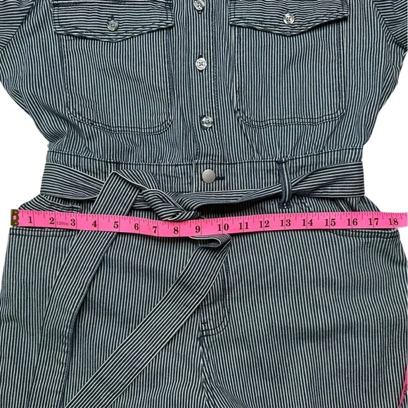 Universal Threads Navy and White Striped Short Sleeve Romper Size 10 NWT - Picture 4 of 11